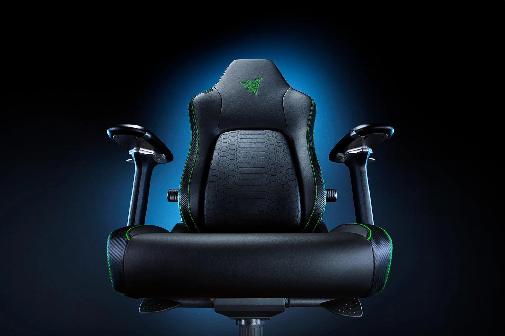 Razer Iskur V2 – Ergonomisk Gaming Stol med Dynamisk Lændestøtte (Sort/Grøn)