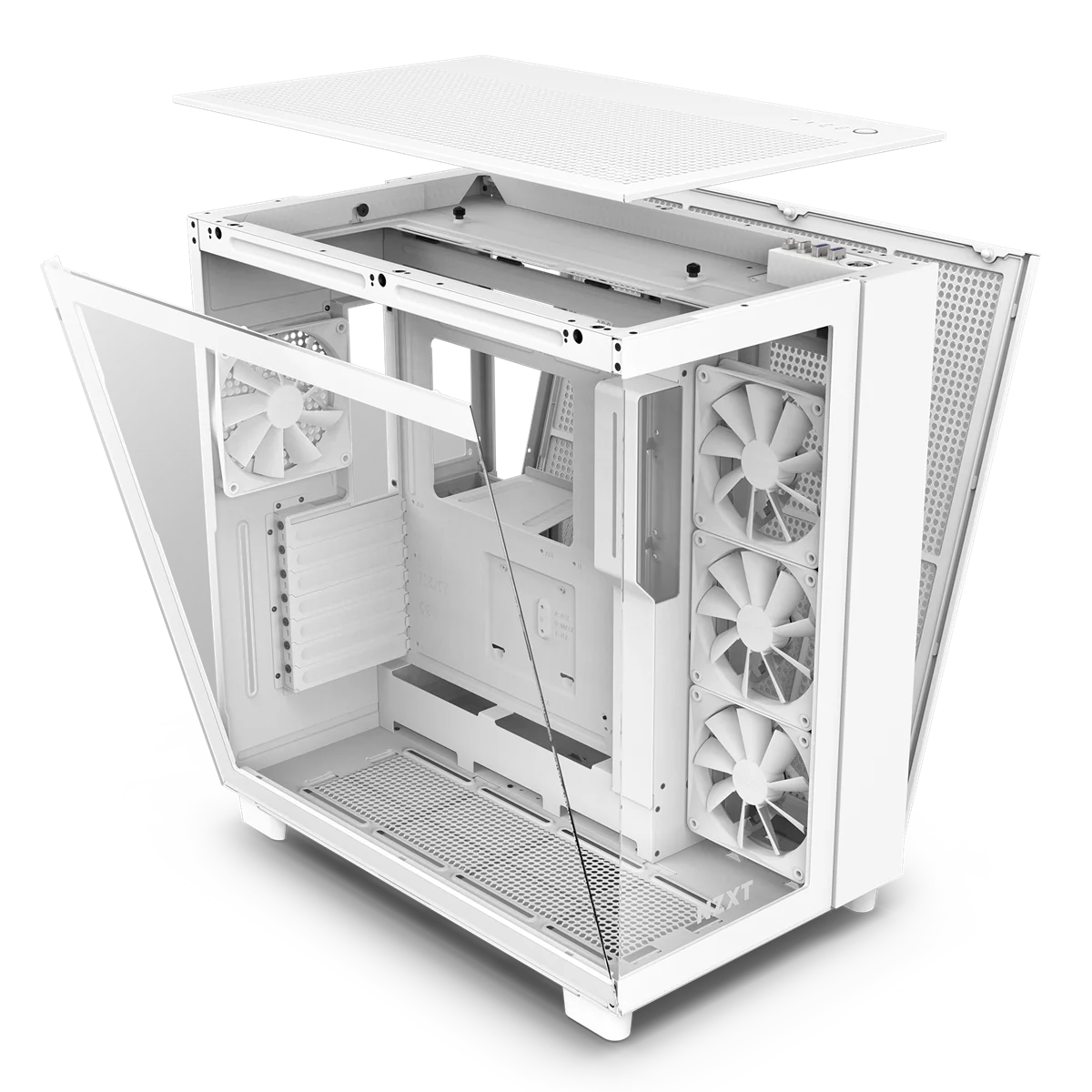 NZXT H9 Flow Weißes Zweikammer-Mid-Tower-Gehäuse