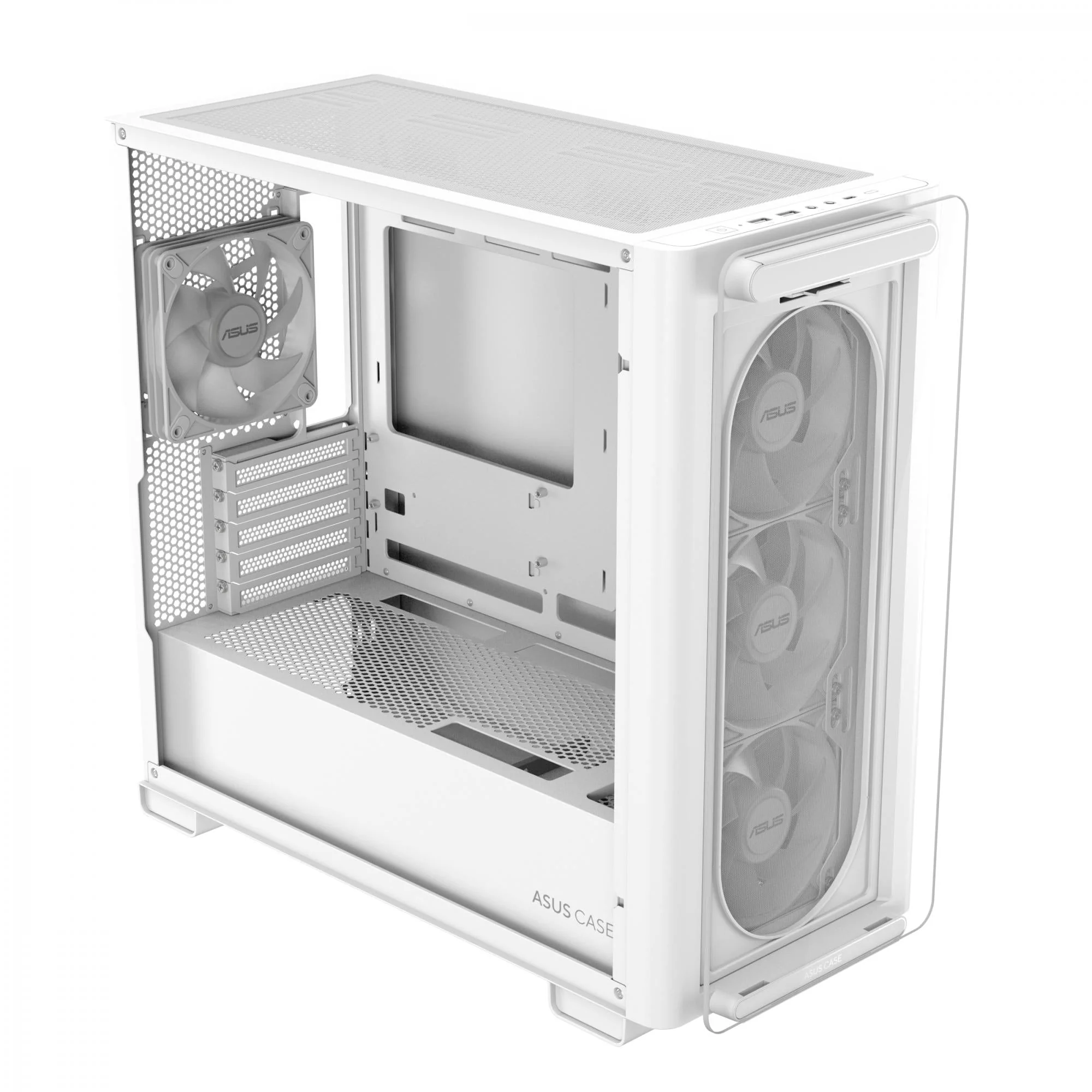 ASUS A23 PLUS Tempered Glass ARGB mATX Case - White